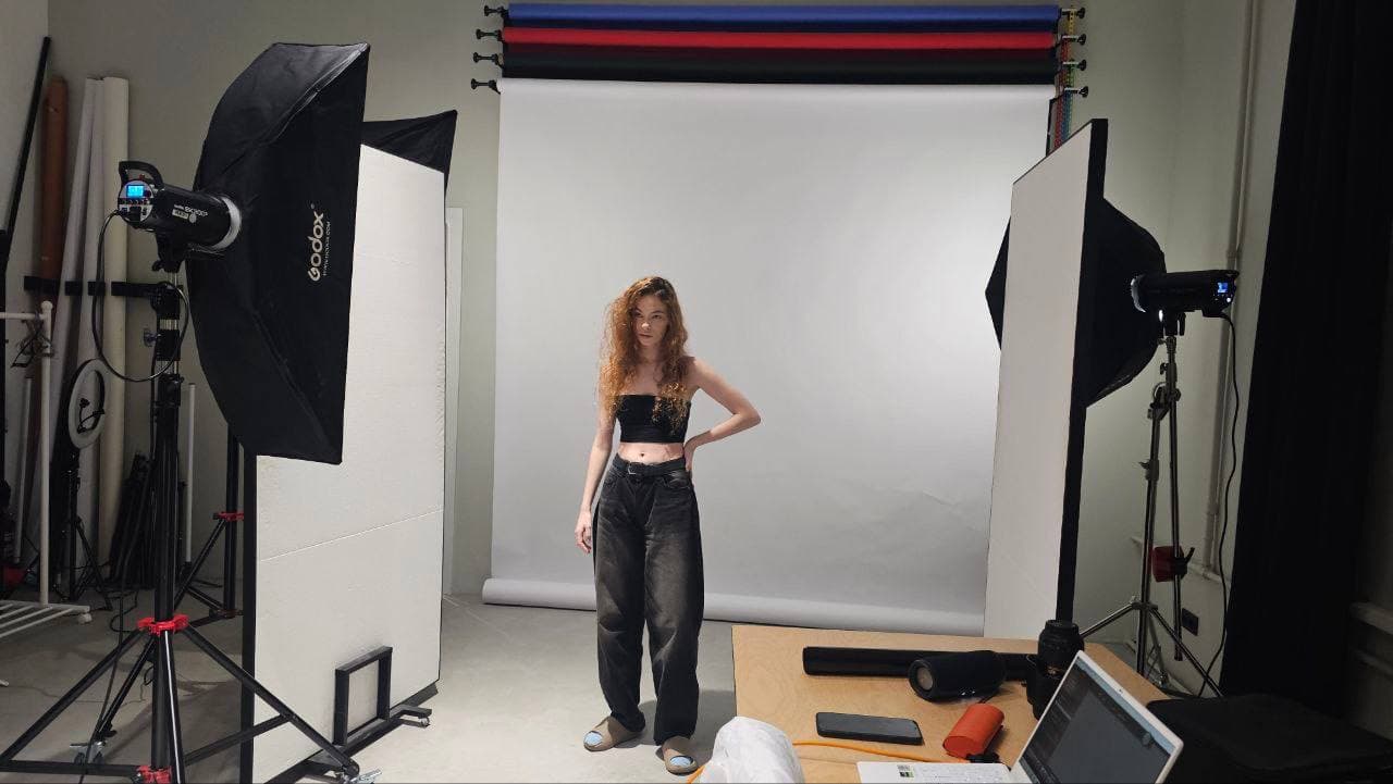 backstage со съёмок в фотостудии PhotoLoft